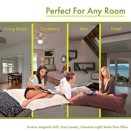 Majestic Home Goods Villa Floor Pillow, Orange #TOP6