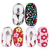 Infants Toddler Soft Warm Plush Cozy Fuzzy Cartoon Animal Slippers Booties Non-Slip Lined Socks Shoes, Assortment 20-L