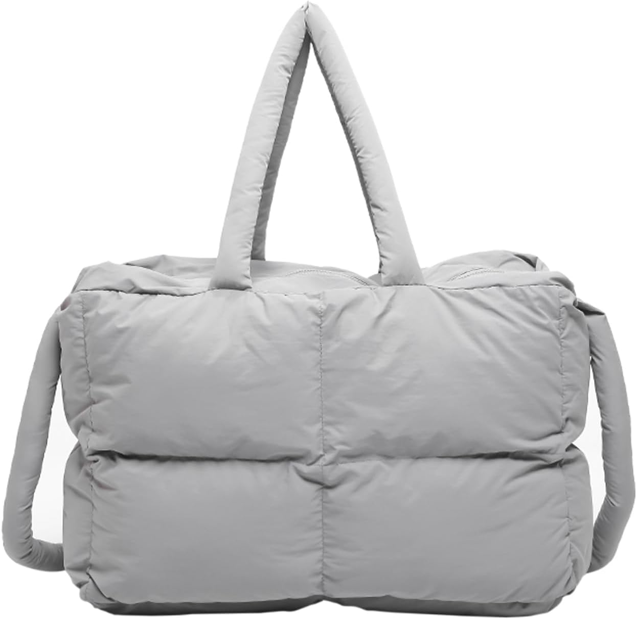 KARRESLY Puffer Shoulder Bag for Women Quilted Tote Bag Large Lightweight Padded Hobo Handbag with Zipper Puffy Purse