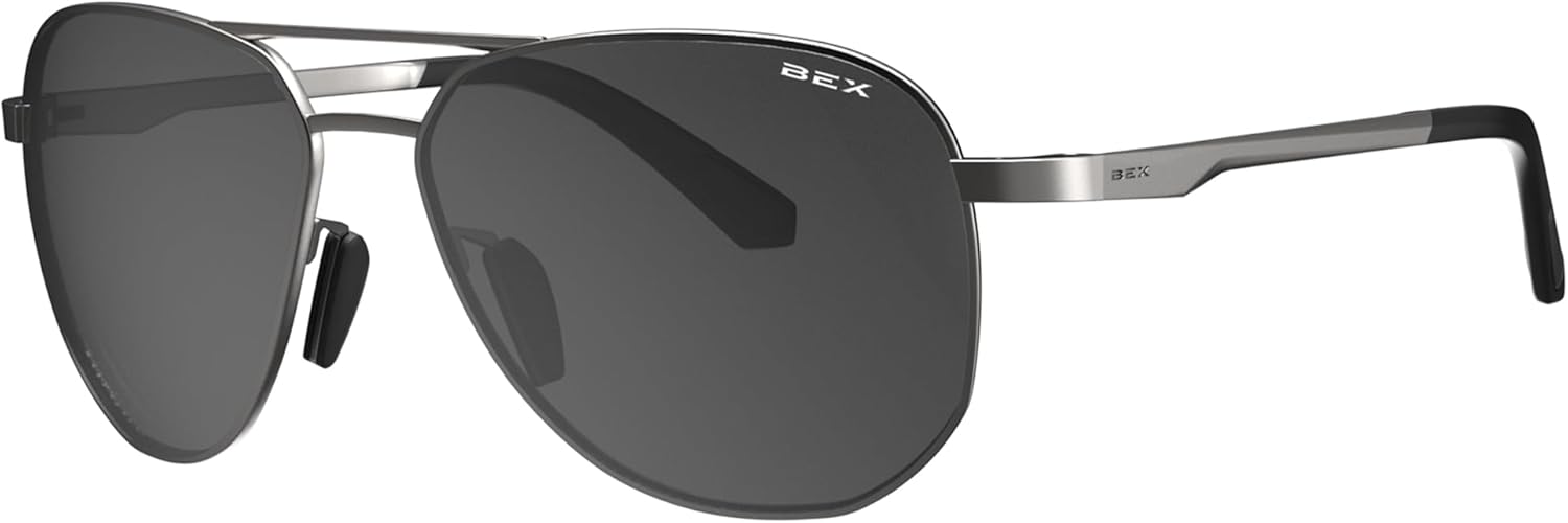 BEX Sunglasses Welvis Wrap-around Polarized Aviators for Adults & Kids - UV Protection All Purpose Outdoor Sports Eyewear
