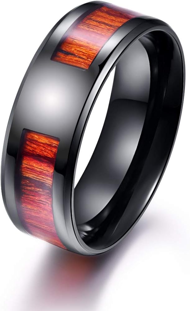 MZZJ 8MM Wood Inlay Religious Arabic Muslim Islamic Allah 2 Tone