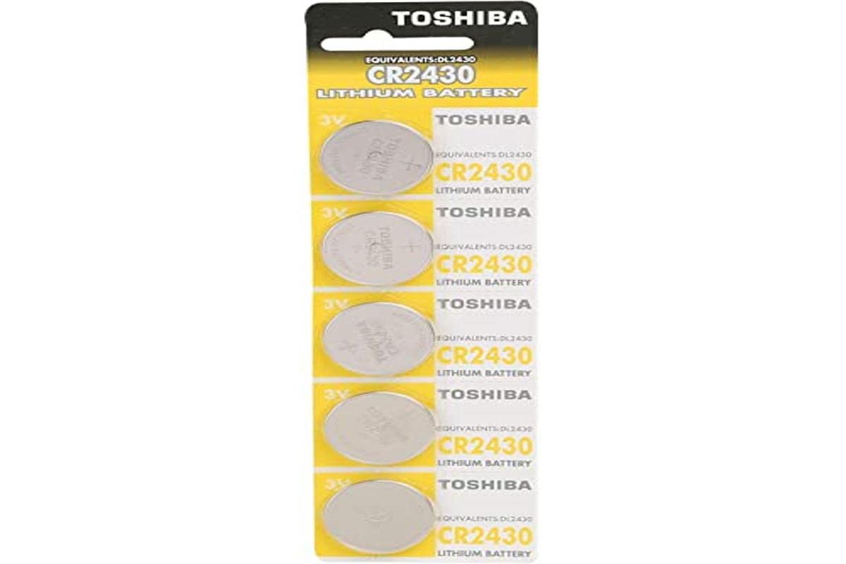 Pack de 5 Pilas de Botón Toshiba CR2430/ 3V/ Alcalinas
