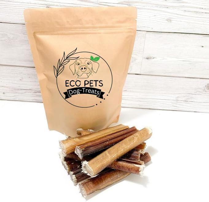 ECO PETS Bully Sticks for Dogs 6" INCHES Pack of 10 Thick Sticks, Grain