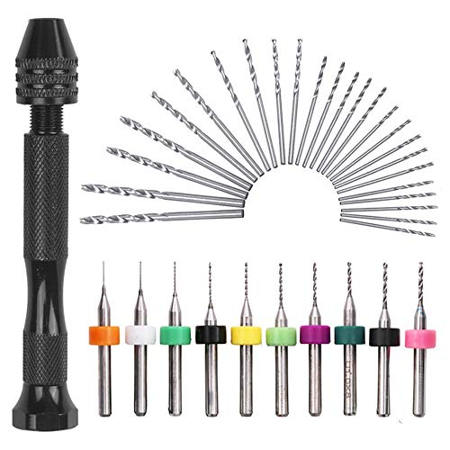 Tungsten Carbide Micro Drill Bits Set,Micro Drill Bits Set,Engraving Drill Bits Set for Print Circuit Board,Amber,Beeswax,Jewelry,CNC Punching Engraving,DIY Drilling36 Pieces