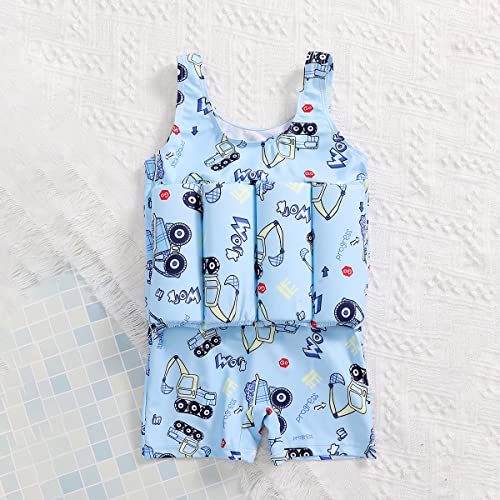 Image of Kids Float Swimsuit Buoyancy Sticks for Baby Boys Girls One Piece Floating Swim Vest Training Aid Swimwear