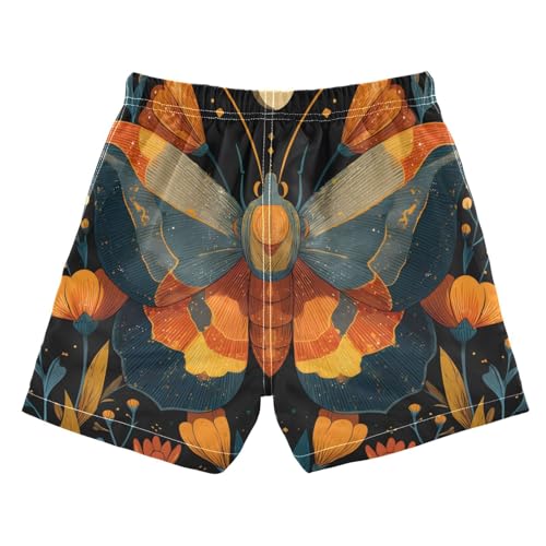 Boys Swim Trunks Butterfly Flowers Stars Moon Toddler Swim Shorts Beach Board Shorts Swimsuit2