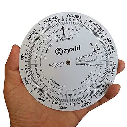 Ezyaid Pregnancy Wheel, OB-GYN Due Date Calculator, Gestational EDC Wheel for Midwives and Health...