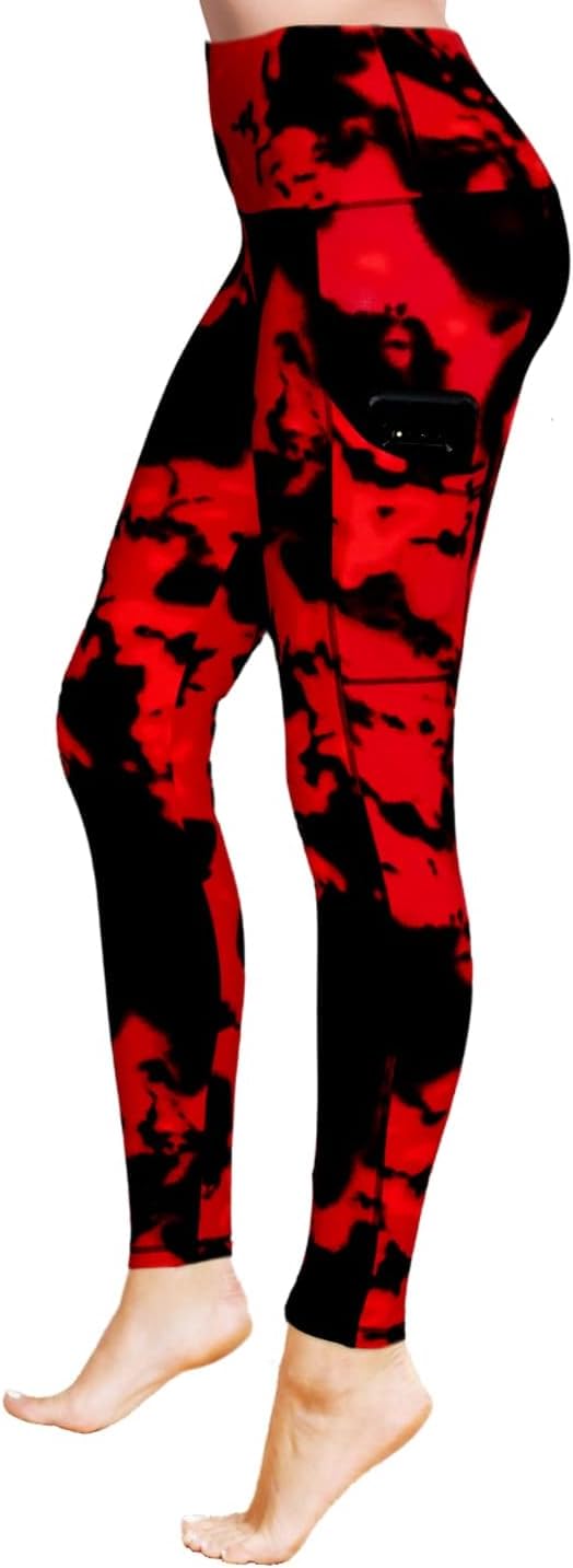 High Waist Womens Leggings – 4 Way Stretch Yoga Pants Workout Leggings – Ankle Length Jeggings for Women