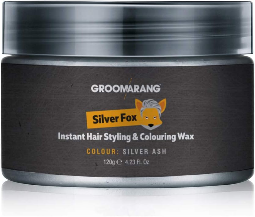 Silver Fox Instant Free Style Hair Styling & Colouring Wax Grey Temporary Dye