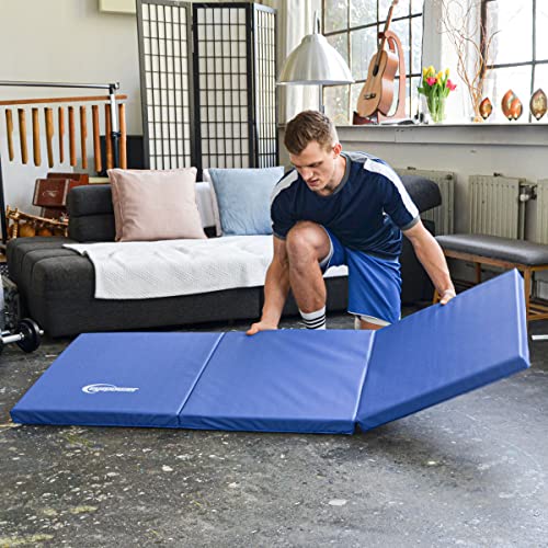 eyepower 180x60 Tapis de Gymnastique Pliable - Tapis de Sport Epais 5 cm - Matelas Gym - Tapis de Sol Yoga Mat - Tapis Fitness à la Maison - Tatami Judo Tapis Pilates - Exercise Equipment Gymnastics – Image 4