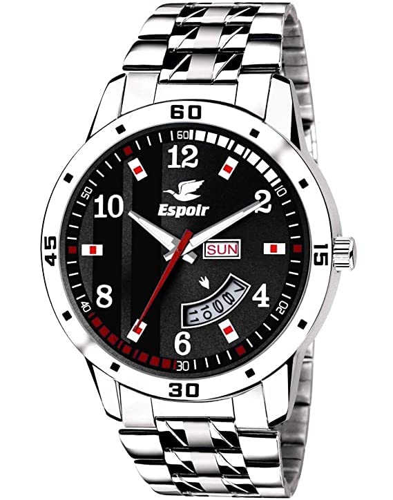 Emmanuel Analog Stainless Steel Day and Date Black Dial Boys and Mens Watch - SamBlackBrock (B0C6QQLV7Q) Amazon Price History, Amazon Price Tracker