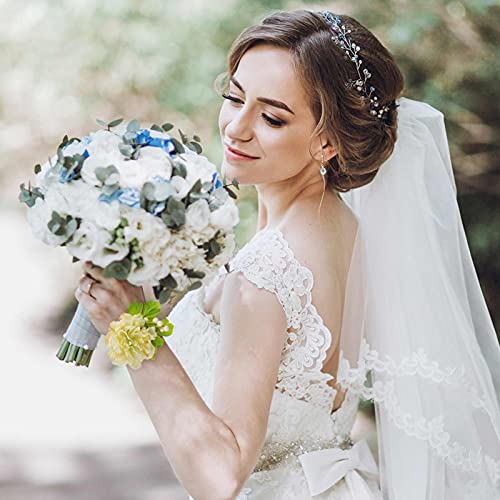 8 Pieces Elastic Pearl Wrist Corsage Bands Wristlets Stretch Pearl Wedding Wristband Faux Pearl Bead Corsage Accessories Bracelets For Wedding Party Prom Bride Bridesmaid Handmade Corsage #TOP4