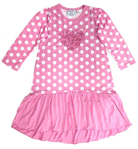 Sara's Prints Girls Nightgown with Pink Heart