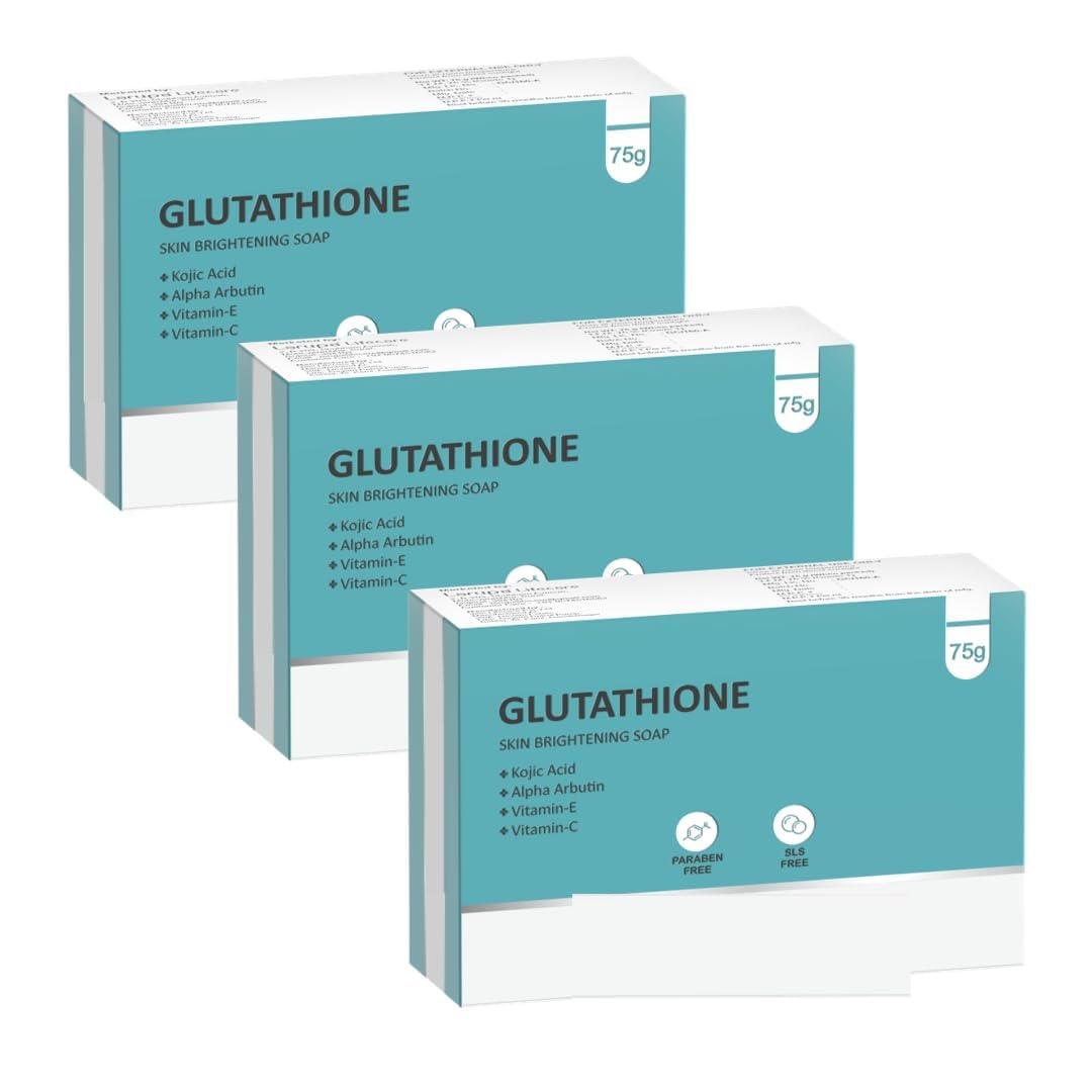 Amazon.com : Skin Brightening Soap with Glutathione, Kojic Acid, Vitamins C  & E, Alpha Arbutin, For Hyperpigmentation, Dark Spots & Uneven Skin Tone  (Pack of 3) : Beauty & Personal Care