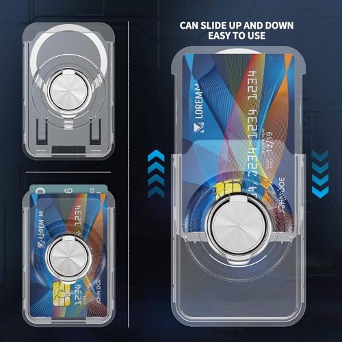 Porte-cartes wallet MagSafe transparent avec support pour iPhone 16 - 4