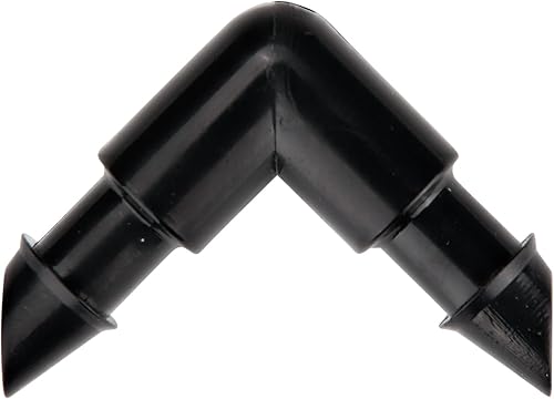 Miniatura 2 de Raindrip 314010B, codo de púas, 14 pulgadas, paquete de 10, accesorio de riego por goteo para tubería de suministro y línea de goteo, negro