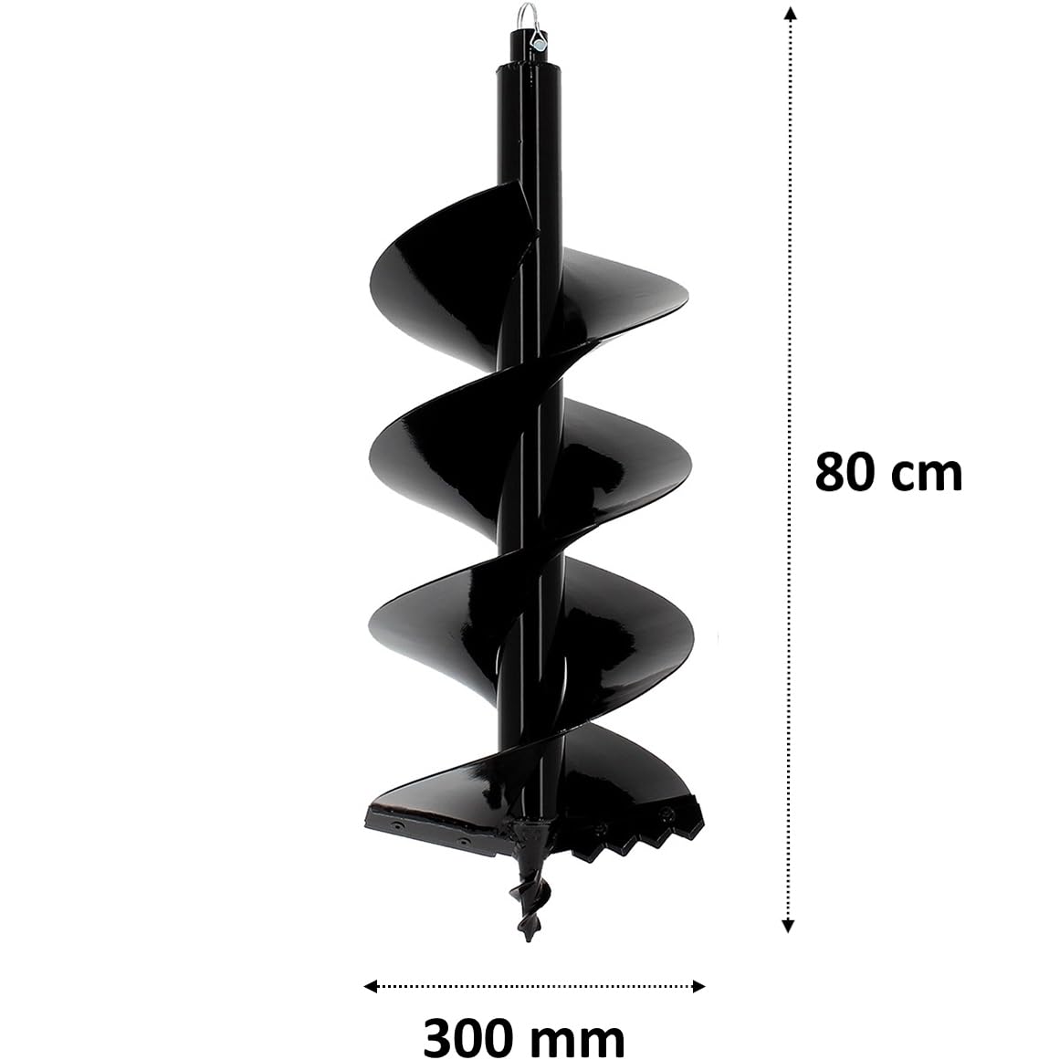 GT Garden Profi Erdlochbohrer Pfahlbohrer Pfostenbohrer Ersatzbohrer für Erdbohrgerät, Stahl, Durchmesser 300mm