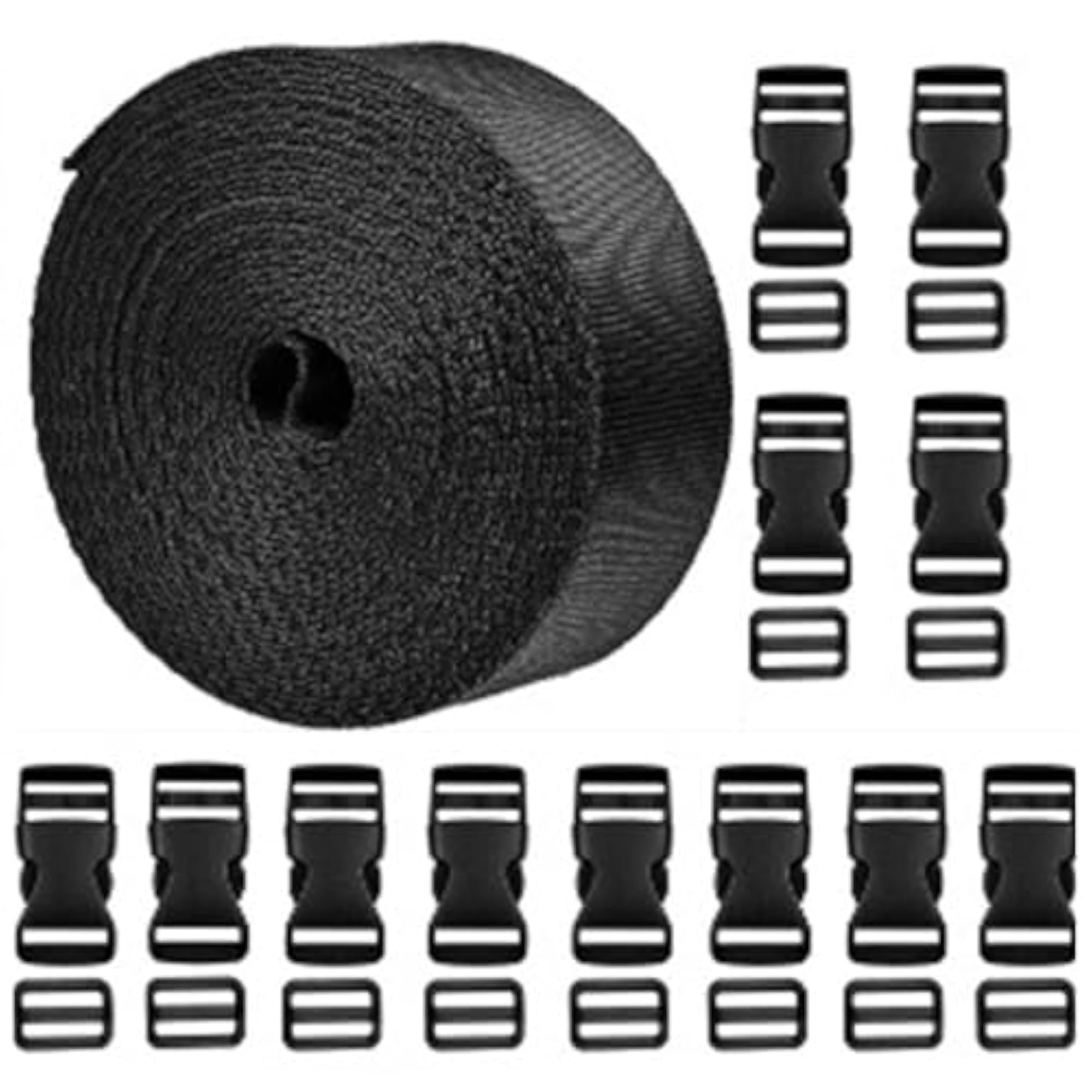 Luggage Strap Black Dog Collar, DIY Sewing Accessories