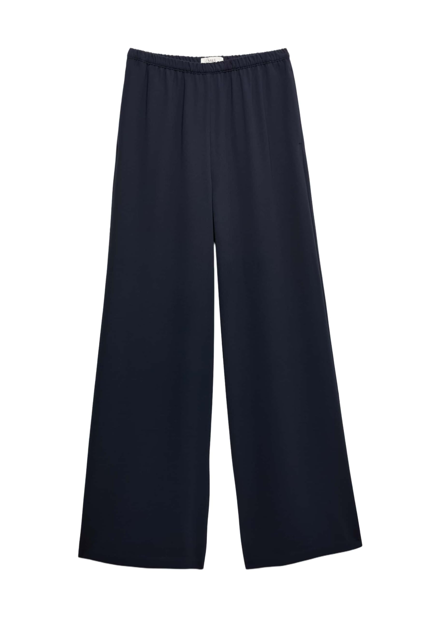 Marks & Spencer Damen Crêpe Weite Hose mit elastischer Taille
