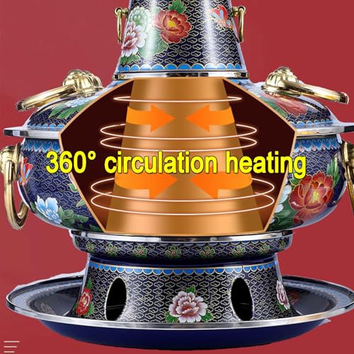 Olla caliente tradicional china de cobre 34 cm miniatura 7