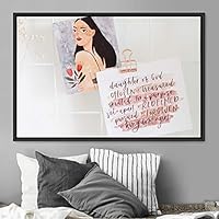 Framed Canvas Wall Art Pressed Quotes 3D Chic Inspirational Multicolor Pop Art Quotes Typography Ultra Whimsical - 16x24 inches