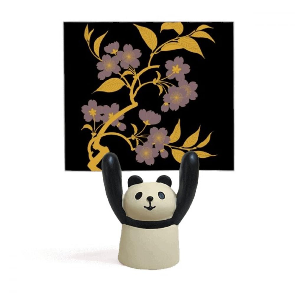 Support de peinture panda noir pour une décoration de bureau zen