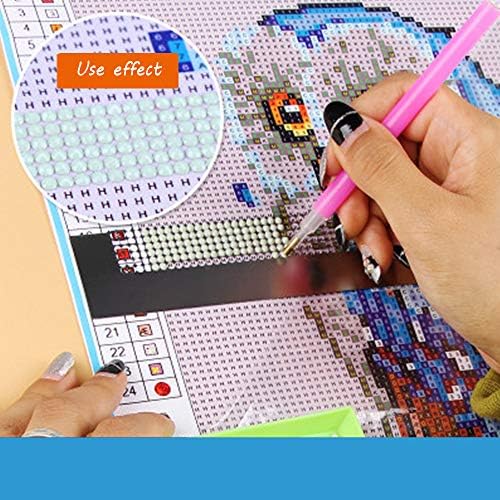 Xinlie Stainless Steel Diamond Painting Ruler Diamond Drawing Tool Ruler Point Drill Tool Diamond Drawing Tool Stainless Steel Ruler for 5D DIY Diamond Painting Round Full Partial Drills (240 Holes)