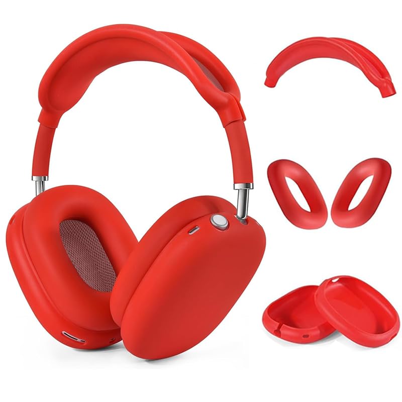 Silicone Case Cover for AirPods Max Headphones，Anti-Scratch Ear Cups Cover/Ear Pad Case Cover/Headband Cover 3 in 1 Accessories Silicone Protector for