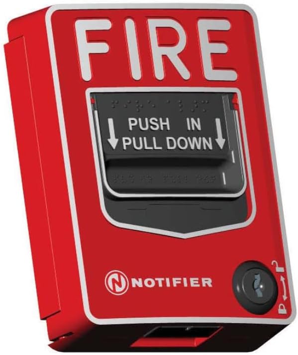 Notifier NBG-12S - Single Action Pull Station With Pigtail Connections