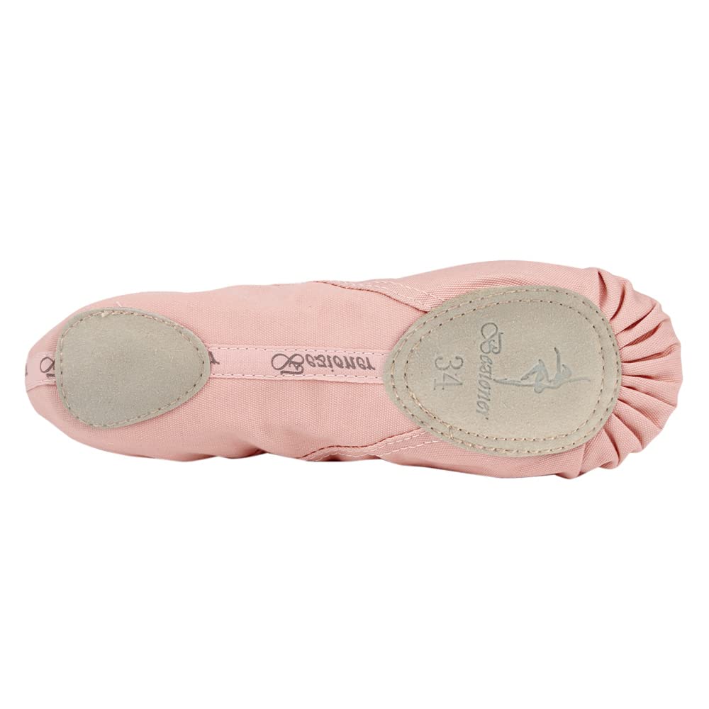 Zapatillas de Ballet Canvas Dance Zapatos Split (Negro y Rosa Claro) Le recomendamos Que Elija uno (1) Tamaño Más Grande Que su Tamaño Normal del Zapato