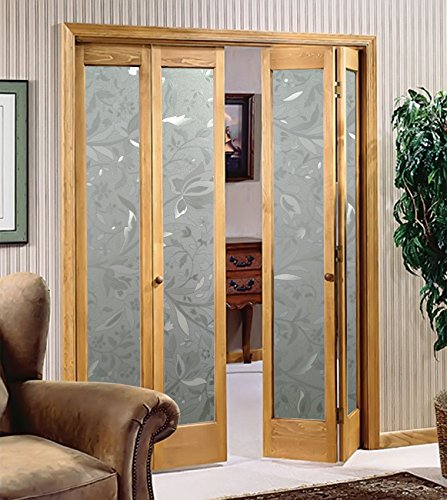 Vinilo decorativo para ventana con privacidad floral 35.5x36 pulgadas miniatura 3
