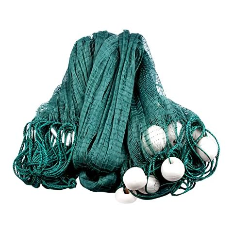 BYWWANG 1Pcs 2M x 5M Fischnetz Zugnetz Zum Abfischen Fischernetz Angelzubehör Schleppnetz Zum Abfischen Angelnetz Mit Stahlanhänger und Schwimmer, Geeignet für Flache Seen und Teiche Cover