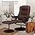Esright Faux Leather Recliner Chair and Ottoman, 360 Degrees Swivel Ergonomic Lounge Recliner with Footrest, Vibration Massage Lounge Chair with Side Pocket from 