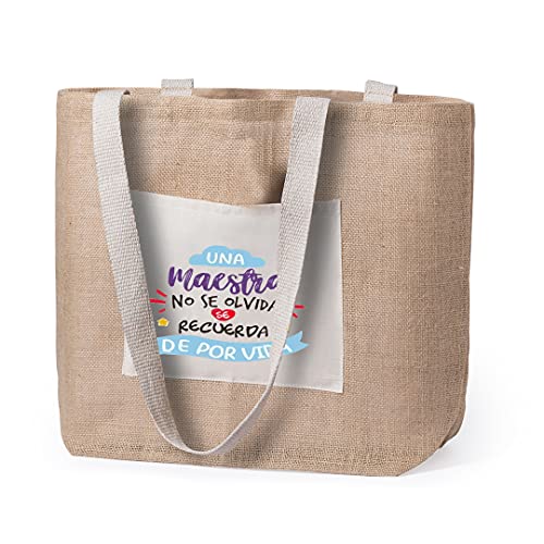 Los Eventos de la Tata. Bolsa tote bag playa Regalo para profes