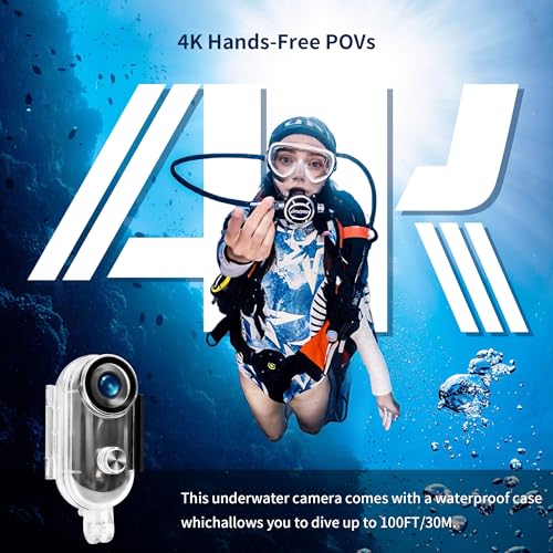Image of 4K Action Camera, 128GB Wearable Sports Camera