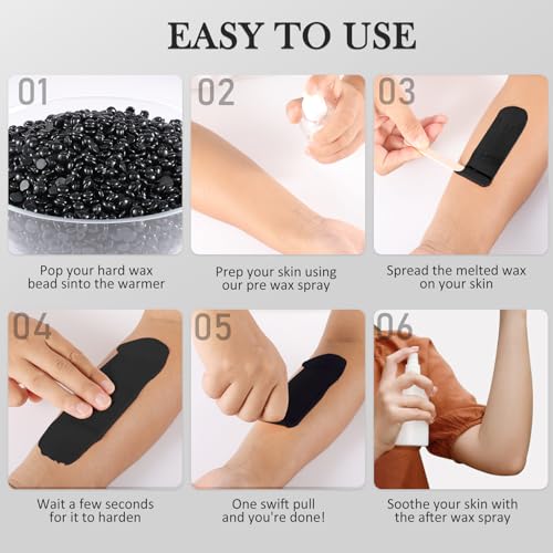 Image of Wax Beads Bulk - 3.3lb Wax Beans Supplies for Esthetician - Professinal Painless Waxing for Face, Upper Lip, Bikini, Leg, Women Natural Melting Kit - Hypoallergenic Hard Wax Beads Bulk
