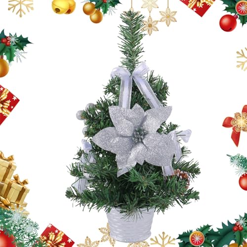 Petit sapin de Noël artificiel de table YRYRYW arbre de bureau lumineux sans perte d'aiguilles