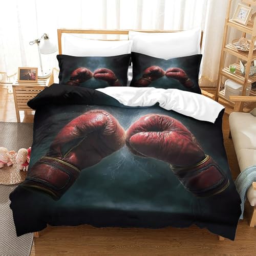 Housse de couette boxe en microfibre 140x200 cm hypoallergénique avec fermeture éclair pour lit simple
