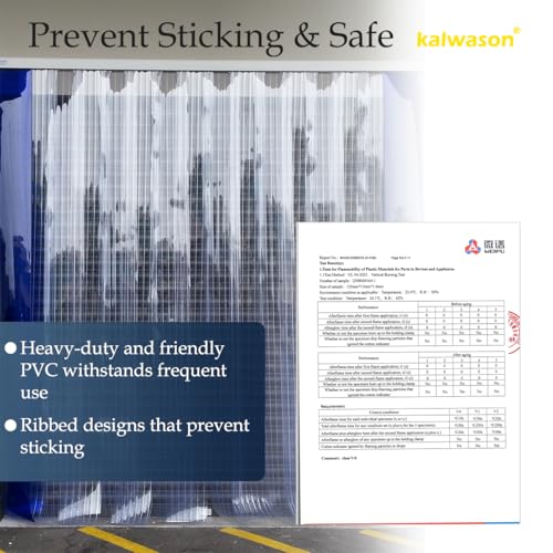 Image of Plastic Vinyl Strip Door Curtain, 148 Ft * 7 in * 0.06 in