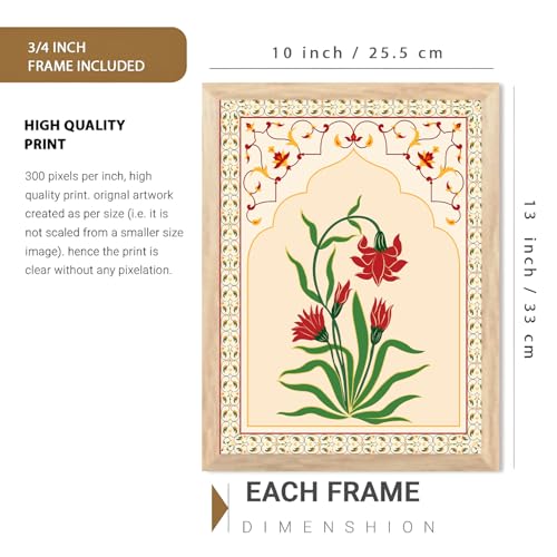 Image of Artifly - Kalamkari tree paintinng framed wall Painting for Living Room Bedroom Office Room Decor - Frame for Home Decor and Wall Decor (Design 3, 10x13 inch, Standard Packaging)