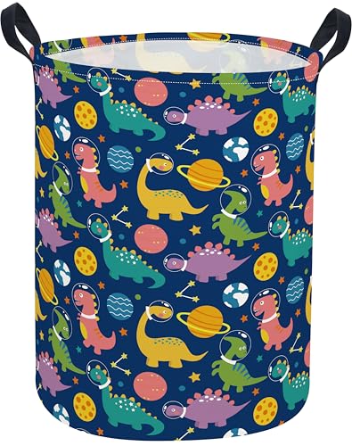Image of Sanjiaofen Dinosaur Hamper,Dinosaur Laundry Basket,Kids Hamper Collapsible Space Storage Baskets for Kids Room Decor,Office,Toy Organizer,Home Decor(Space Dinosaur)