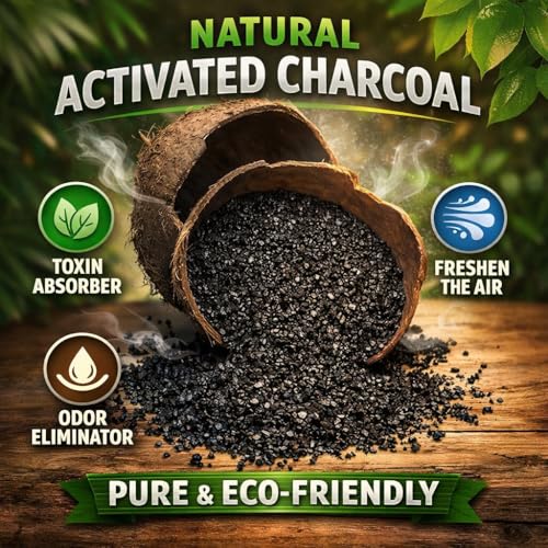 Image of Natural Activated Charcoal Air Purifier Bag Odor & Moisture Absorber Dehumidifier for Car Refrigerator Home Wardrobe Kitchen Bathroom Dampness & Allergen Remover Air Freshener (50gm)
