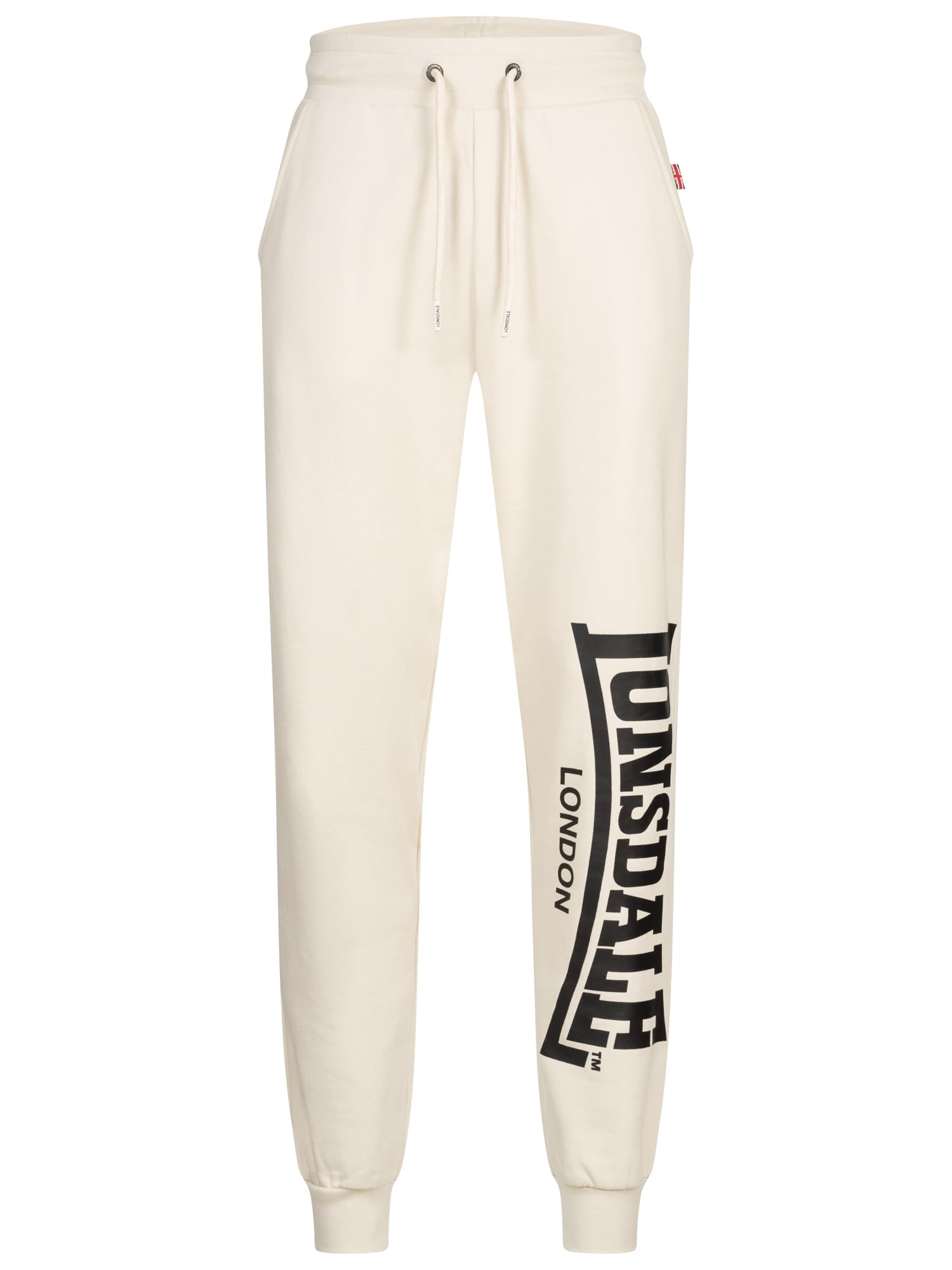 Lonsdale London Logo Large Hombre Pantalones de Deporte Negro 60% algodón, 40% poliéster Suelto