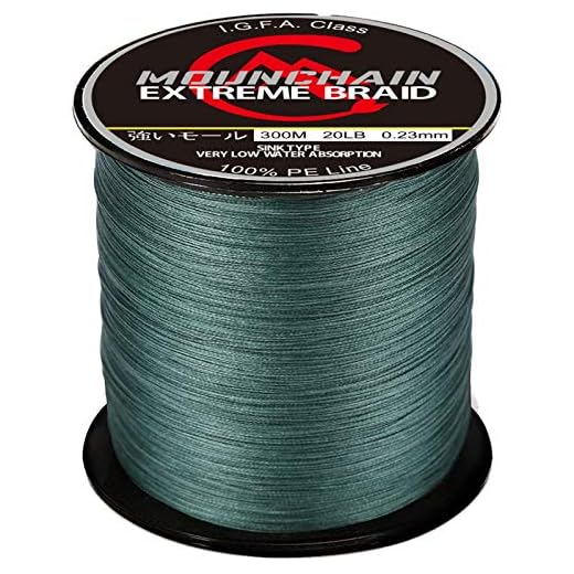 Mounchain 1000M Braided Fishing Line Abrasion Resistant Braided Lines 20LB Test for Saltwater Freshwater 4 Strands Super Strong PE Fishing Line-Dark Green, 1094 Yds