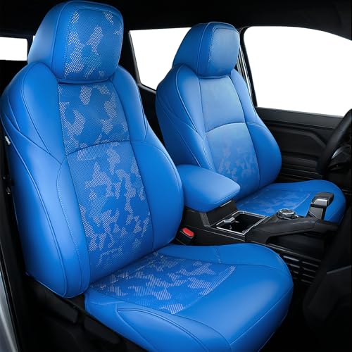 Image of Leather Seat Covers Custom Fit for Tacoma Gen 4th (2024-2026) Double Cab | Custom Fit for SR, SR5, TRD PreRunner, TRD Sport, TRD Off-Road, Limited, Trailhunter - Fully Covered - Fit Like a Glove
