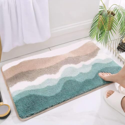MiNi Homes Mountain Non Slip - (40 x 60cm, Pack of 1) Bath Mat Rug for Bathroom/Door/Floor/Office with Ultra Soft Fluffy Microfiber Mat, Quick-Drying, Machine Washable