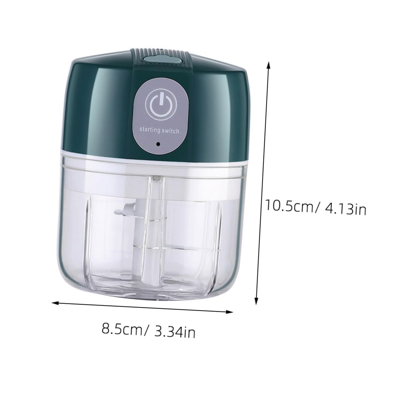 PRETYZOOM Elektrischer Kleiner Küchenmixer aus Edelstahl Multifunktionaler Babynahrungsmixer Kompakter Küchenzerkleinerer für Fleisch und Babynahrung Abnehmbarer Behälter Schnelle Zerkleinerung