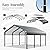 Vongrasig 12x15FT Heavy Duty Metal Carport, Galvanized Steel Car Tent Shelter with Anti-Rust Coating, Outdoor Storage Shed Vehicle Canopy for Cars/Trucks/RVs, Easy Assembly Weatherproof Garage