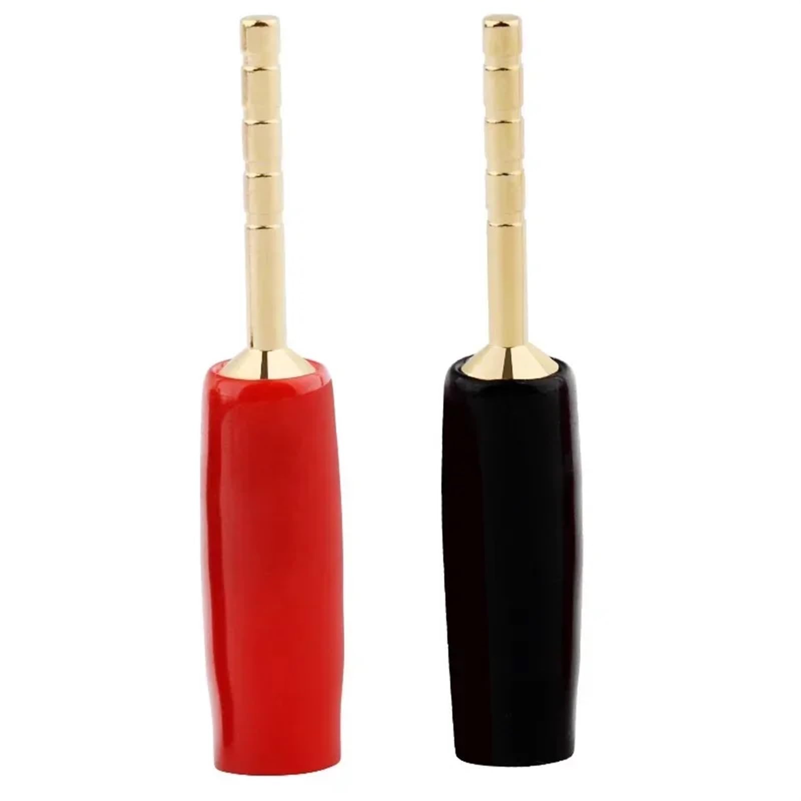 Adaptateur Banane en cuivre plaqué Or, Broche de 2mm, fiches de bornes Banane à Broche Droite, connecteur de câblage de Haut-Parleur, 20/100 pièces(100 Black)