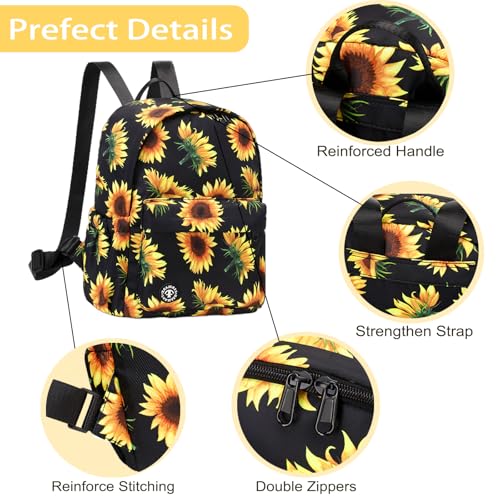 Sunflower Mini Backpack Purse Cute Small Backpack Purse for Women Girl Teen Casual Travel Shoulder Bag3